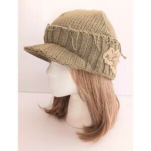 Element Crowns Olive Green Distressed Knit Brim Cap O/S